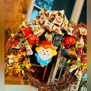Custom made fall wreath